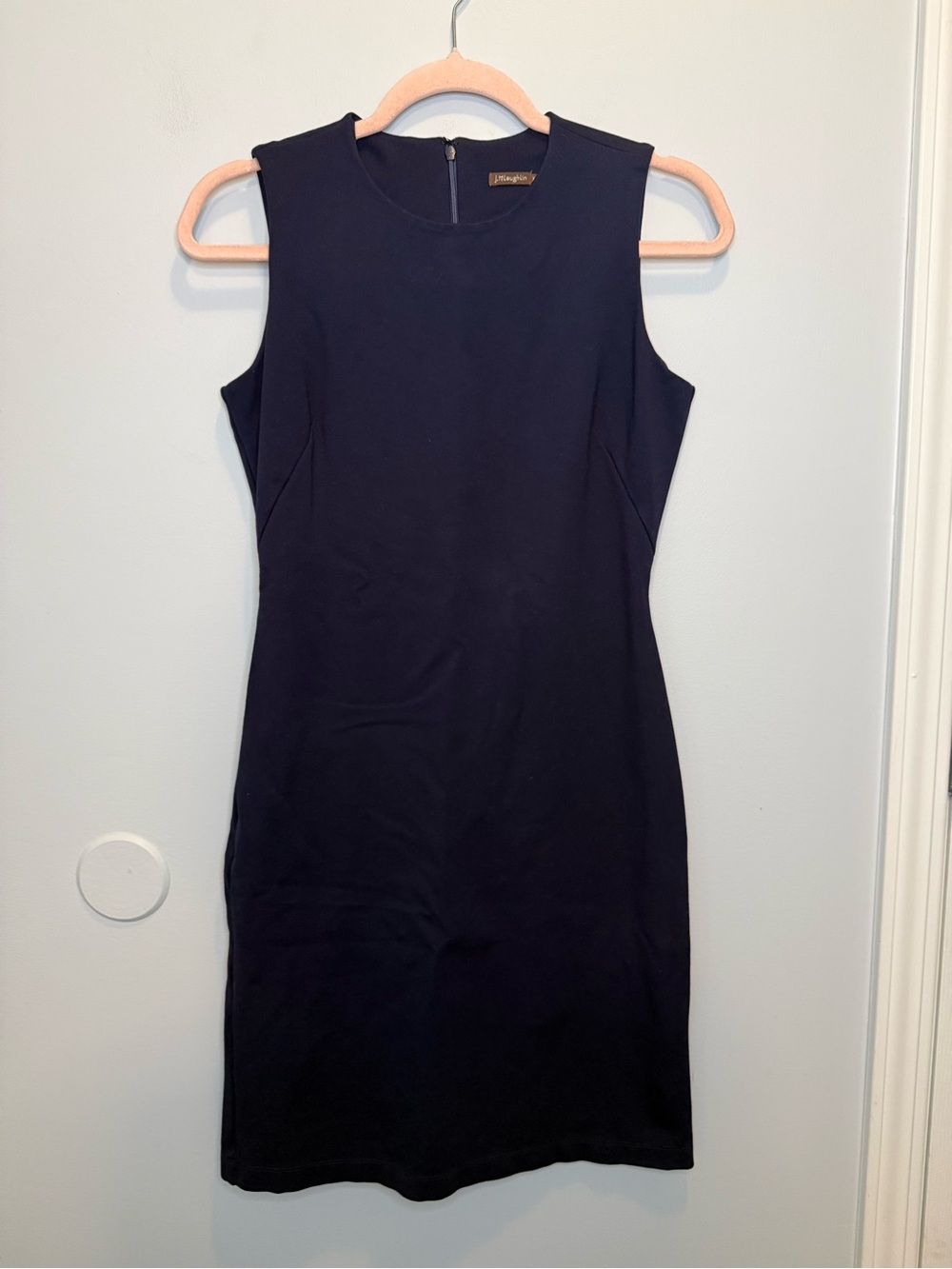J McLaughlin Devon Sleeveless Ponte Sheath Dress Navy XS